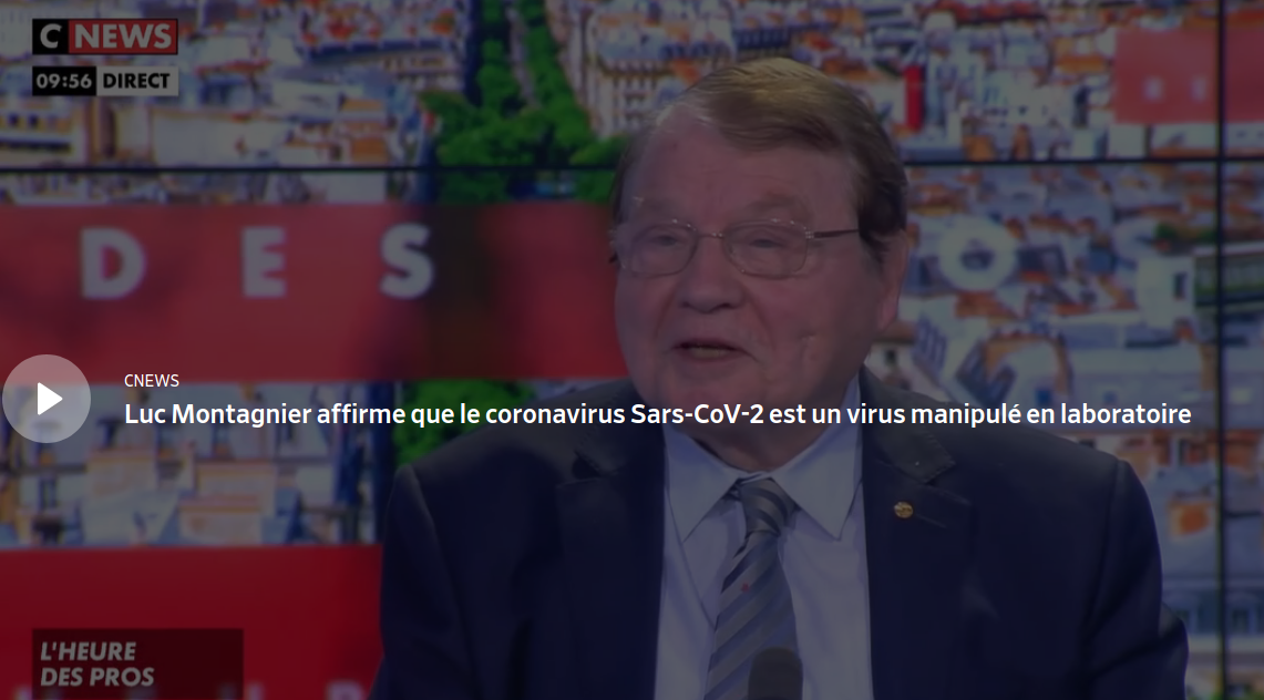 Luc Montagnier claims Covid19 virus is
                      man-made