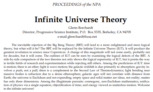 Infinite
                      Universe Theory