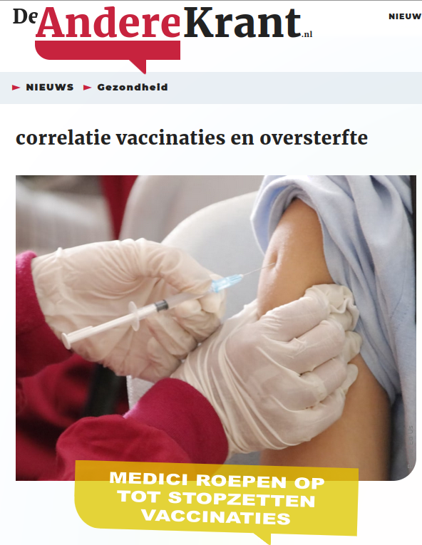 correlatie
                            vaccinaties en oversterfte