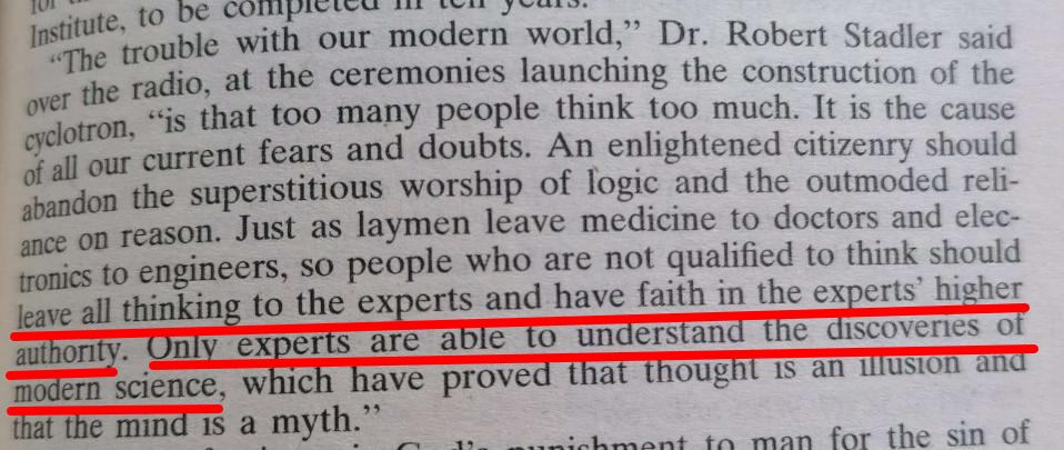 Ayn Rand about
                              experts